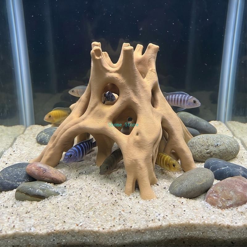 Rễ Tự Nhiên Hang Động Nơi Ẩn n - đánh giá và giá Planted Aquarium With Driftwood