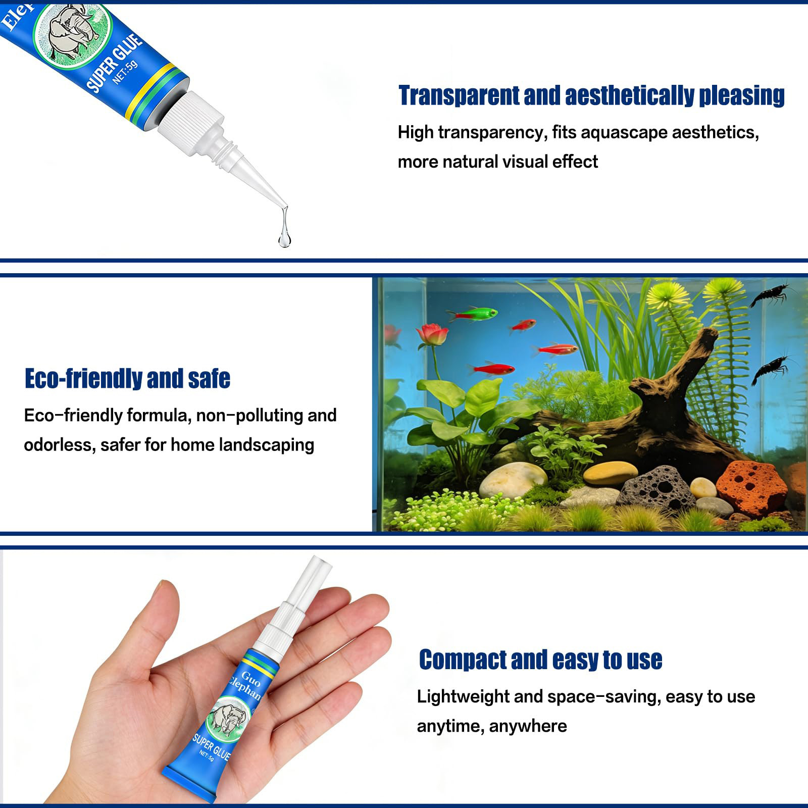 Aquarium Plant Glue Instant Un - đánh giá và giá Aquarium Plant Glue Gel