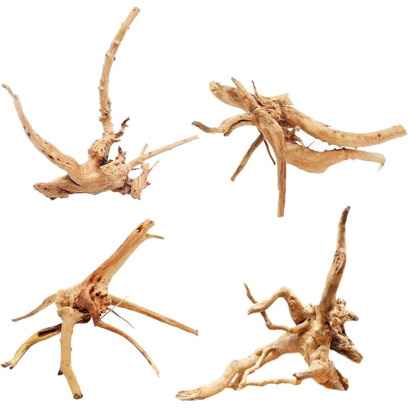 4PCS Natural Wooden Fish Tank  - đánh giá và giá Planted Aquarium With Driftwood