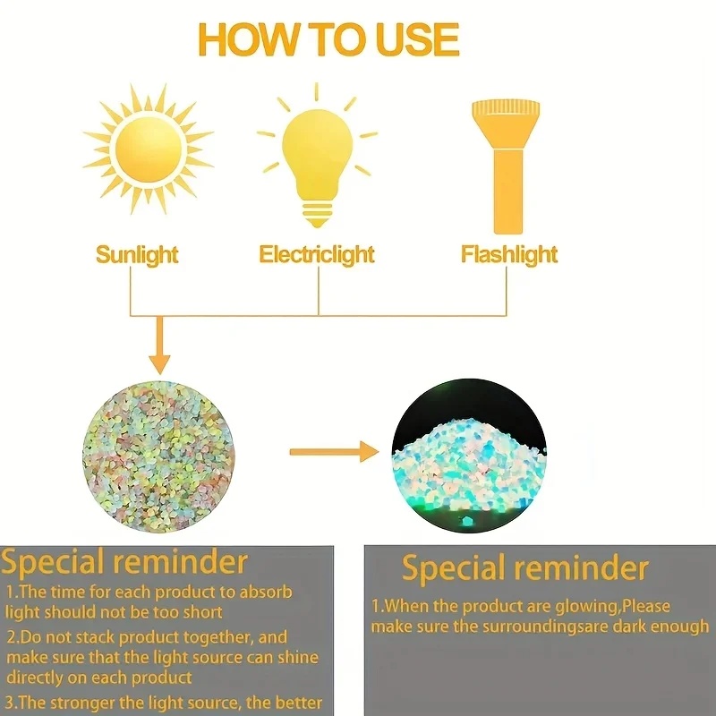 50-200pcs Glow in The Dark Peb - đánh giá và giá Planted Aquarium Equipment